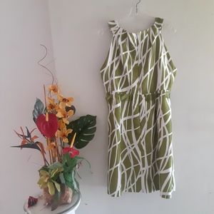 🆕️ Perceptions Spring Summer Green Sleeveless Size 14 Dress NWT